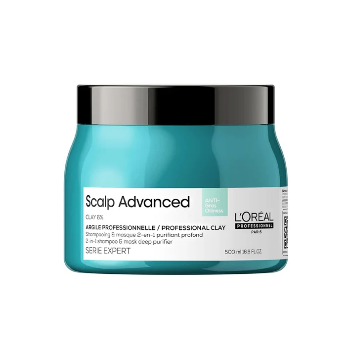 L'Oréal Serie Expert Scalp Advanced Argile 2-In-1 Deep Purifier Clay 500ml - Shampoo e maschera 2 in 1 purificante