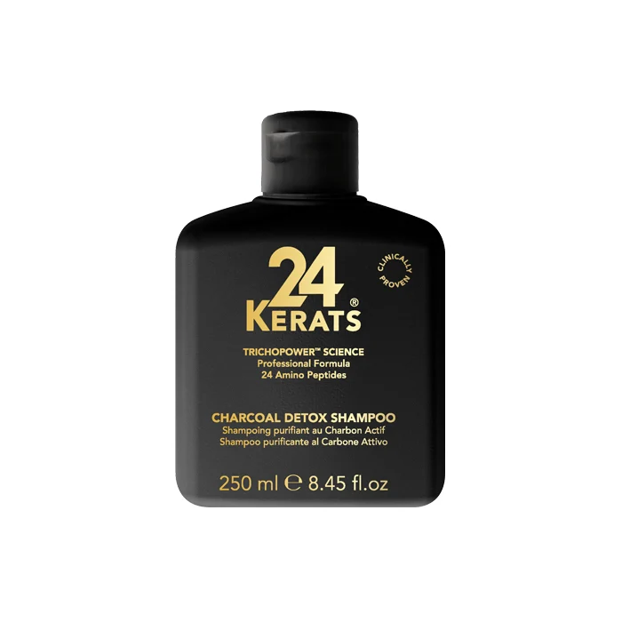 24 Kerats Charcoal Detox Shampoo 250ml - Shampoo purificante