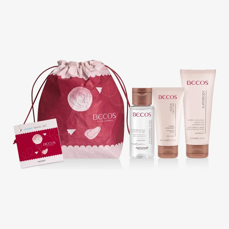 Becos Hydra Pocket Kit Routine Idratante Viso Corpo