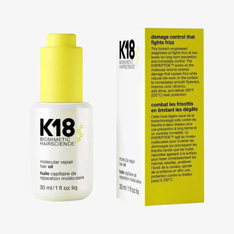 K18 Molecular Repair Hair Oil Anticrespo 30ml – Olio Riparatore Protettivo