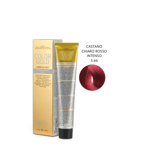 Design Look Color Gold Keratin 5.66 Free Ammoniaca 100ml - Castano Chiaro Rosso Intenso