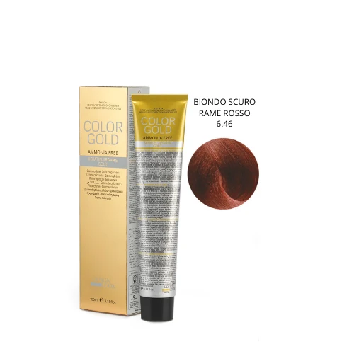 Design Look Color Gold Keratin 6.46 Free Ammoniaca 100ml - Biondo Scuro Rame Rosso