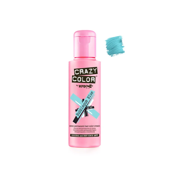 Crazy Color Bubblegum Blue 100ml - Crema Colorante Blu Chiaro