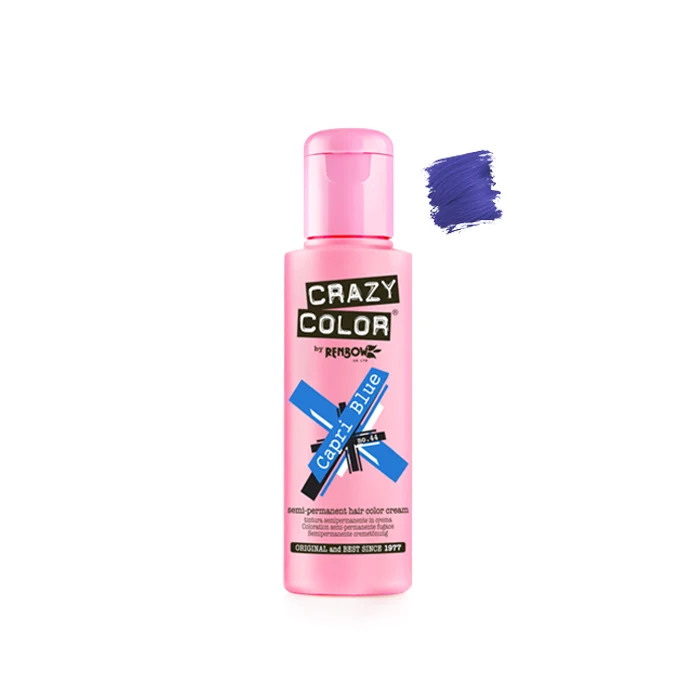 Crazy Color Capri Blue 100ml - Crema Colorante Blu Capri