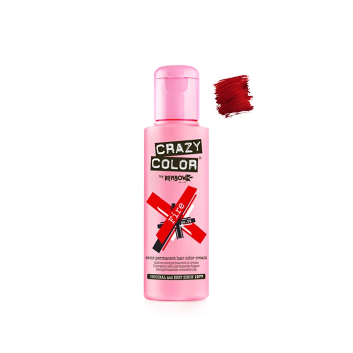 Crazy Color Fire 100ml - Crema Colorante Rosso Fuoco