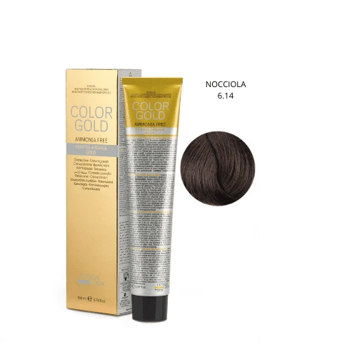 Design Look Color Gold Keratin 6.14 Free Ammoniaca 100ml - Nocciola