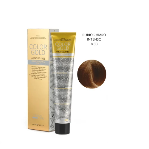 Design Look Color Gold Keratin 8.00 Free Ammoniaca 100ml - Rubio Chiaro Intenso