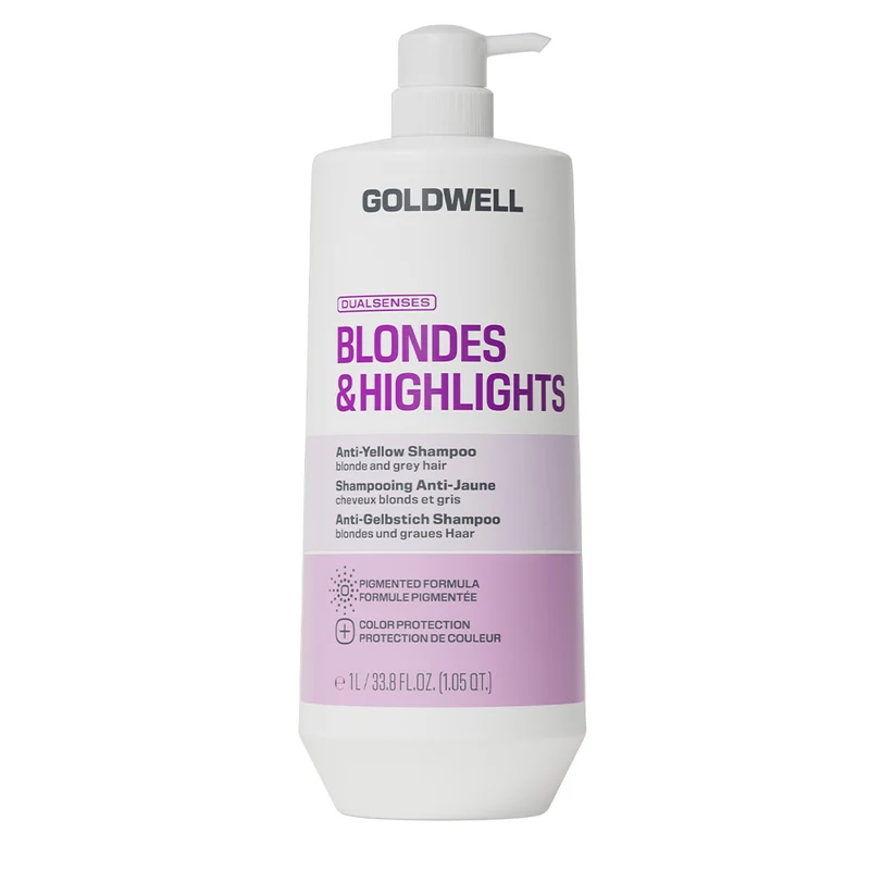 Goldwell Dualsenses Blonde & Highlights Anti-Yellow Shampoo 1000ml - shampoo capelli biondi
