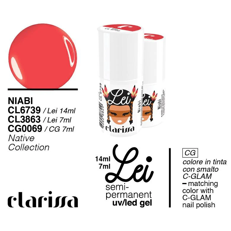 CLARISSA SMALTO SEMIPERMANENTE LEI NIABI 7ML CL 3863