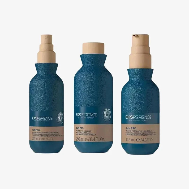 Eksperience Sun kit Solare Capelli Shampoo, Balsamo e Crema Protettiva