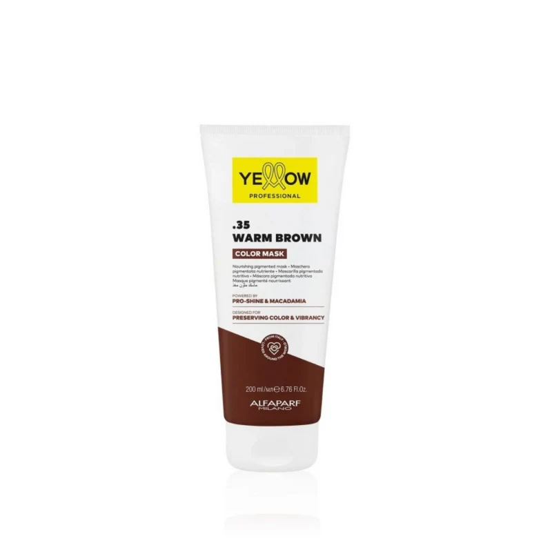 ALFAPARF YELLOW COLOR MASK .35 WARM BROWN 200ML