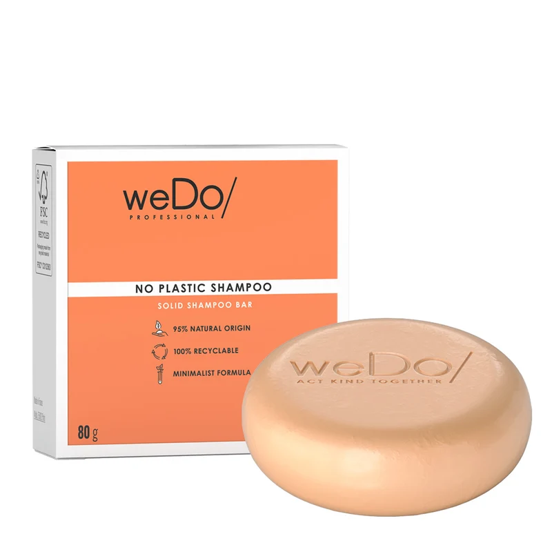 weDo No Plastic Shampoo 80gr - shampoo solido per capelli normali o danneggiati