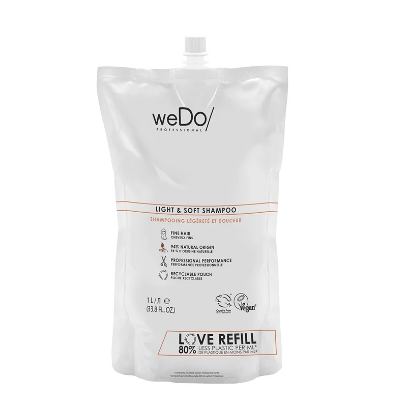 weDo Light & Soft Shampoo Refill 1000ml - ricarica shampoo per capelli fini