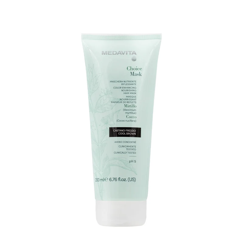 Medavita Lunghezze Choice Mask Cool Brown 200ml - maschera nutriente riflessante castano freddo