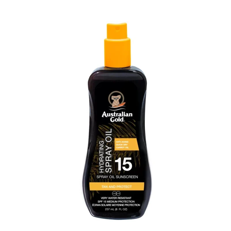 AUSTRALIAN GOLD HYDRATING SPRAY OIL W/CARROT SPF15 237ML