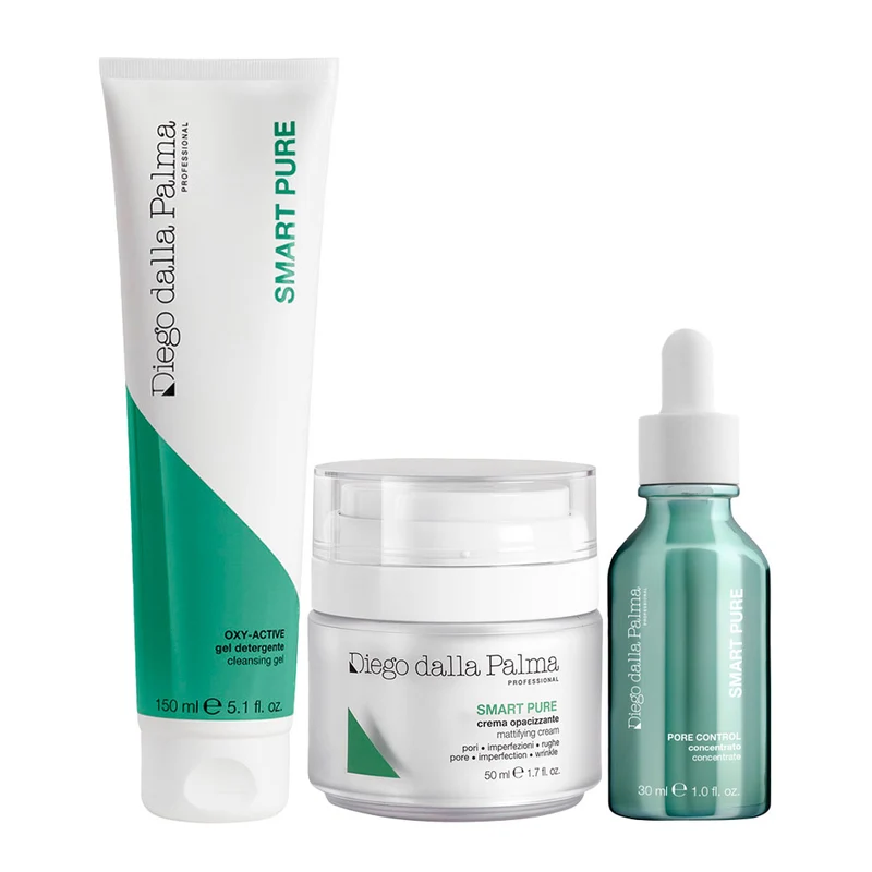 Diego Dalla Palma Oxy-Active Gel Detergente 150ml Pore Control Concentrato 30ml Crema Opacizzante 50ml