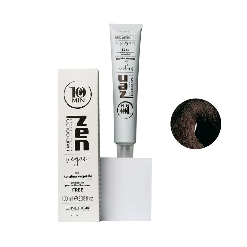 Zen Color 10 minuti Keratin Vegetale 4.7 Caffè Free Ammoniaca 100ml
