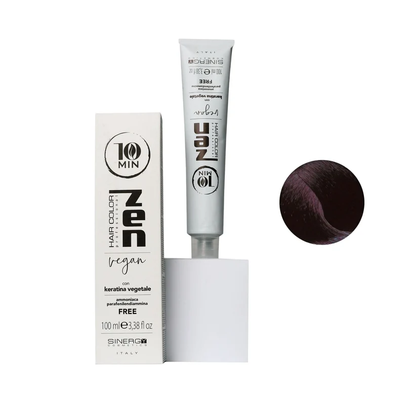 Zen Color 10 minuti Keratin Vegetale 5.2 Castano Scuro Viola Free Ammoniaca 100ml