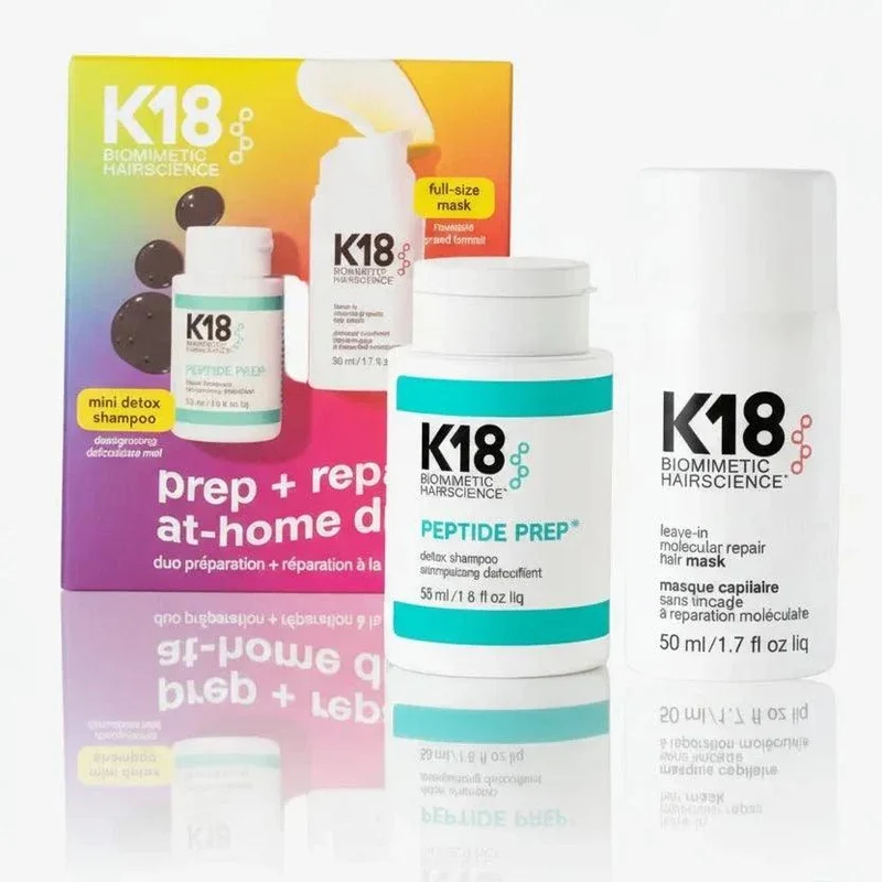 Kit Riparazione K18 Prep Repair Duo Shampoo Detox Maschera Riparatrice