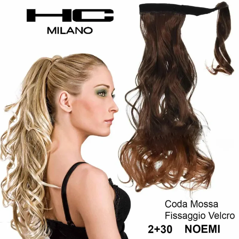 HC MILANO CODA NOEMI FIBRA SINTETICA MOSSA CON VELCRO