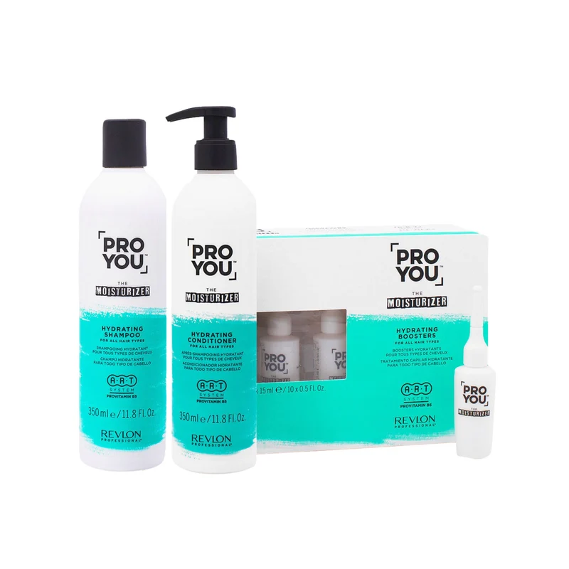 Revlon Proyou The Moisturizer Shampoo-Conditioner 350ml Hydrating Boosters10x15ml
