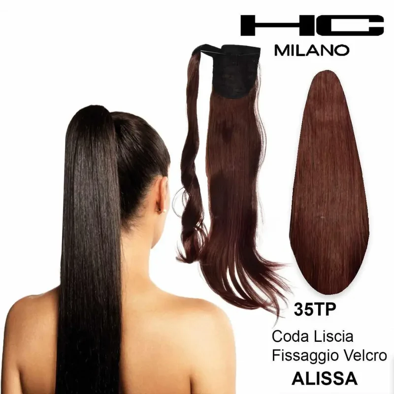 HC MILANO CODA ALISSA FIBRA SINTETICA LISCIA CON VELCRO
