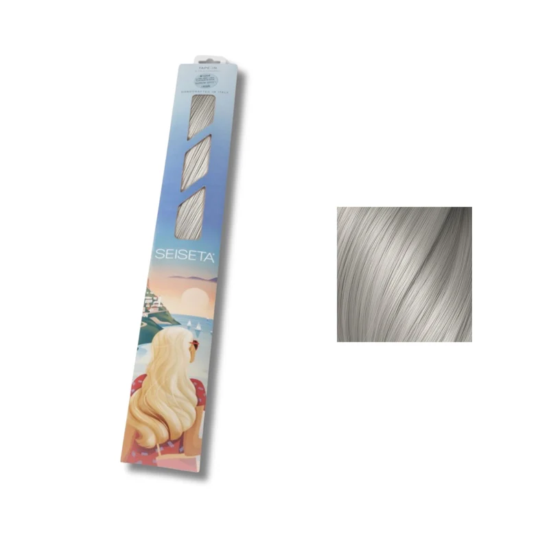 Seiseta Classic line 1006 keratina Argento 50/55 cm - Extension Professionali per Capelli Cheratina
