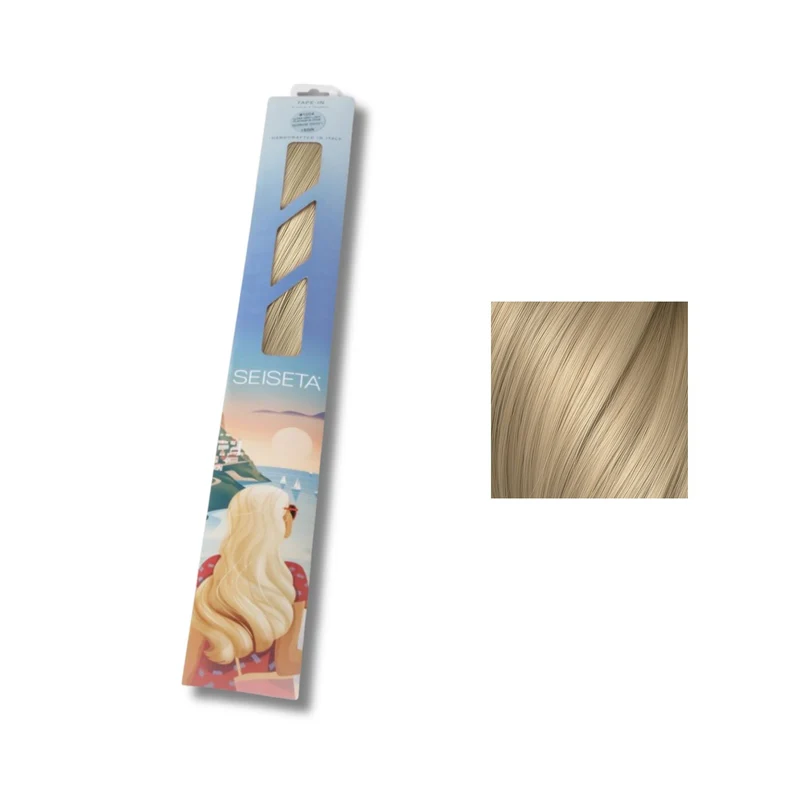 Seiseta Classic Extension keratin Biondo Platino Ultra Chiarissimo Dorato 50/55cm - Extension Professionali per Capelli Cheratina