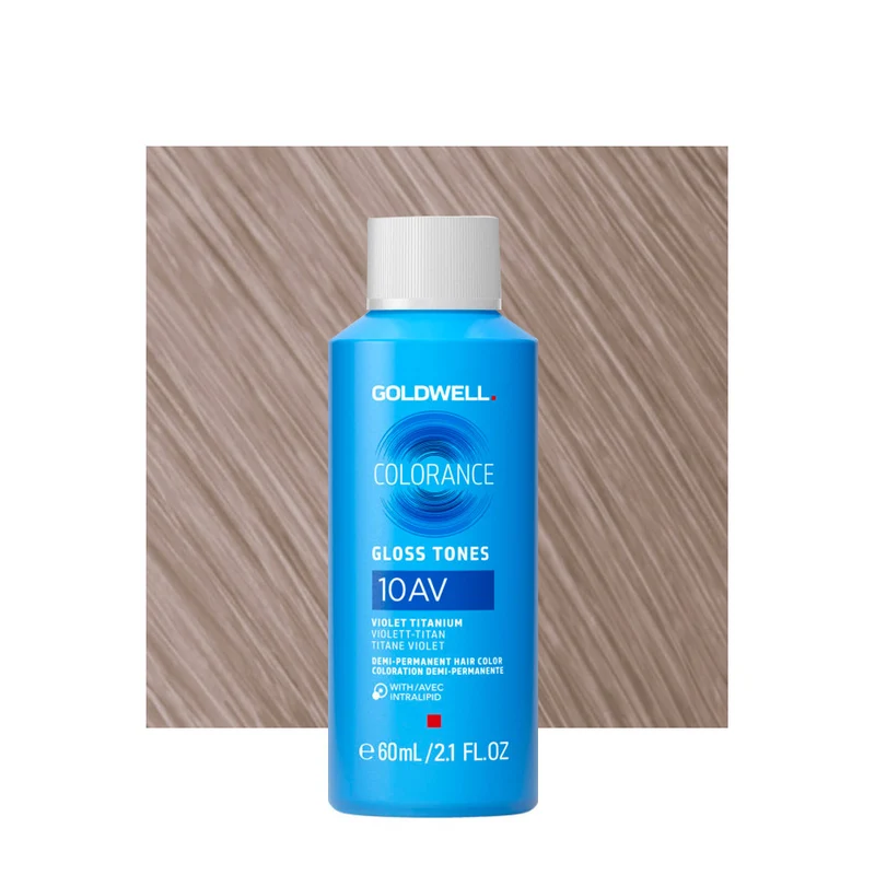 10AV Goldwell Colorance Gloss Tones Cool Blonde Violet Titanium 60ml - colorazione demi-permanente