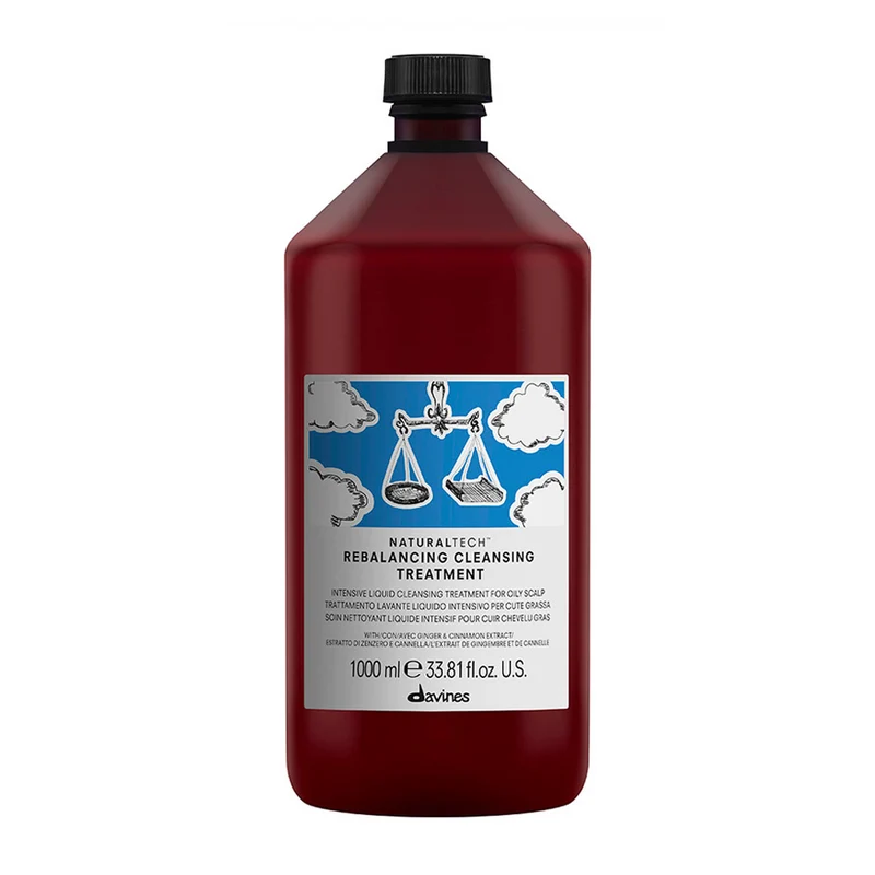 Davines Naturaltech Rebalancing Cleansing Treatment 1000ml - trattamento liquido lavante per cute grassa