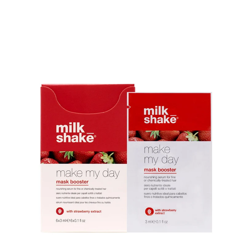 Z.one Concept Milk Shake Make My Day Mask Booster Strawberry 6x3ml - siero idratante capelli trattati