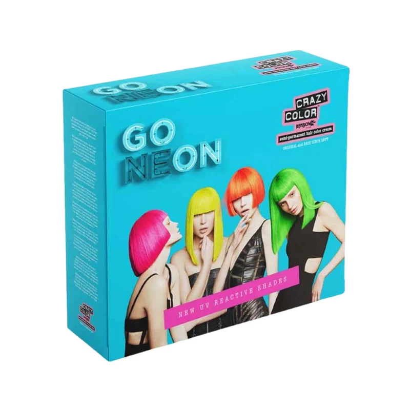 Crazy Color Go Neon Kit - 4pz Semipermanente n.76-77-78-79