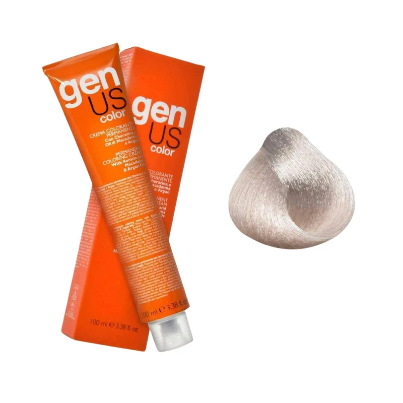 GenUs Color 11.02 Super Biondo Platino Naturale Irisé - Crema Colorante Permanente - 100ml