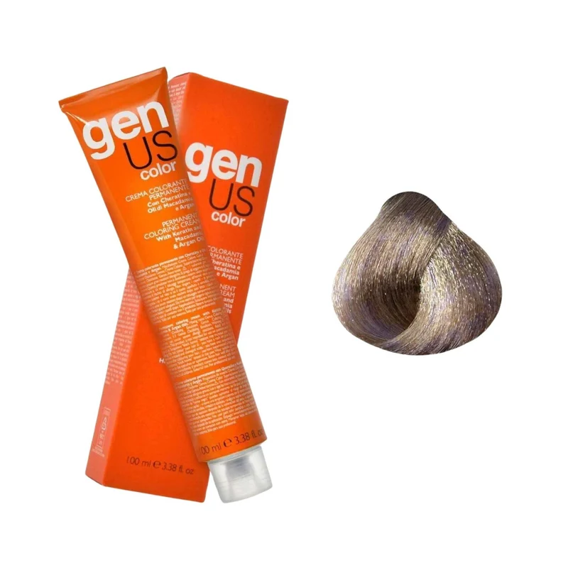 GenUs Color 9.21 Biondo Chiarissimo Cenere Irisé - Crema Colorante Permanente - 100ml