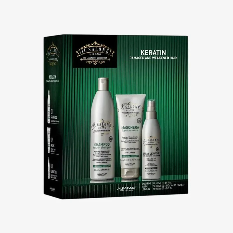 Il Salone Milano Keratin trio shampoo maschera leave-in