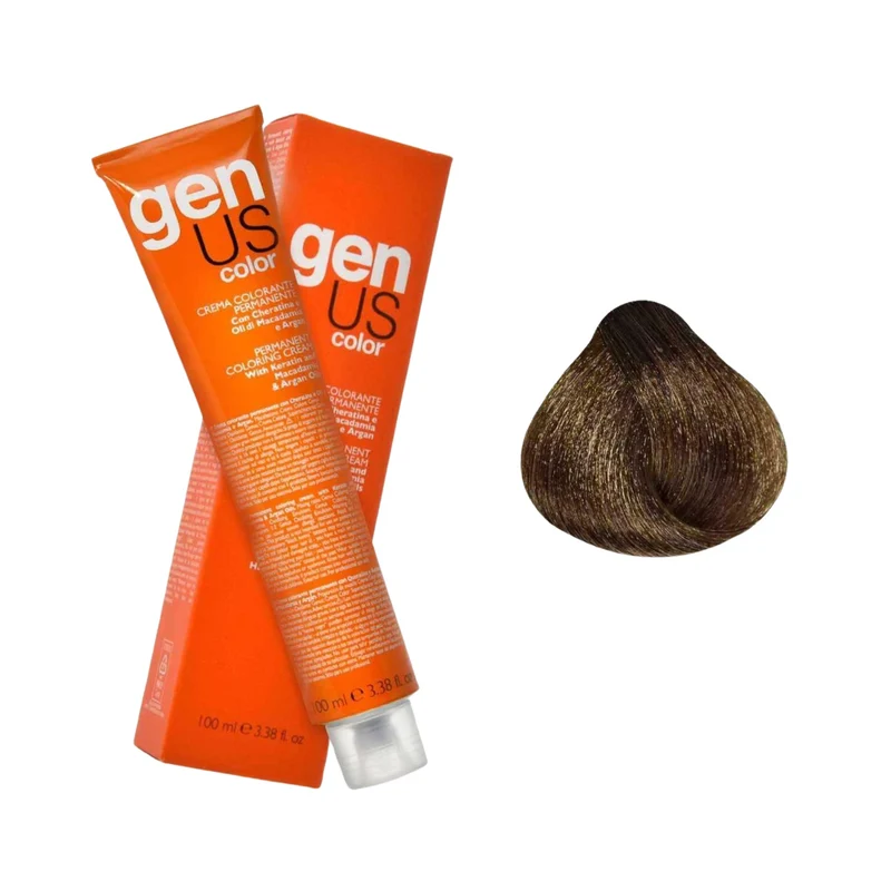 GenUs Color 8.00 Biondo Chiaro Intenso - Crema Colorante Permanente - 100ml