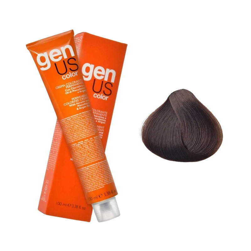 GenUs Color 5.00 Castano Chiaro Intenso - Crema Colorante Permanente - 100ml