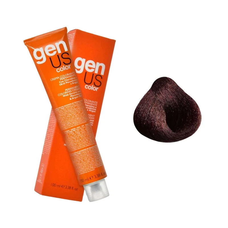 GenUs Color 5.6 Castano Chiaro Rosso - Crema Colorante Permanente - 100ml