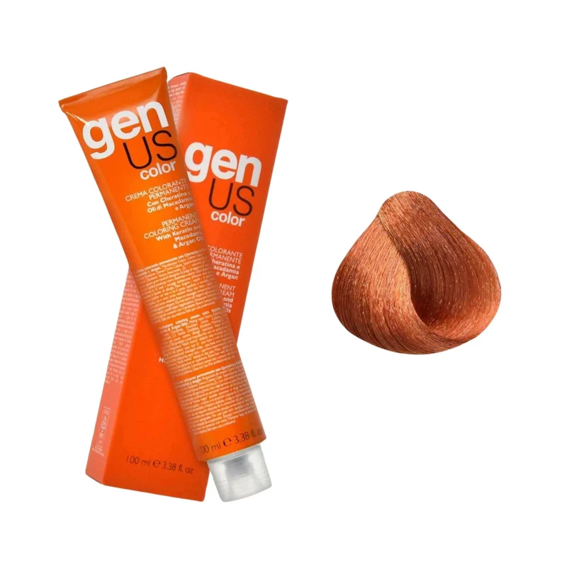 GenUs Color 8.43 Biondo Chiaro Rame Dorato - Crema Colorante Permanente - 100ml