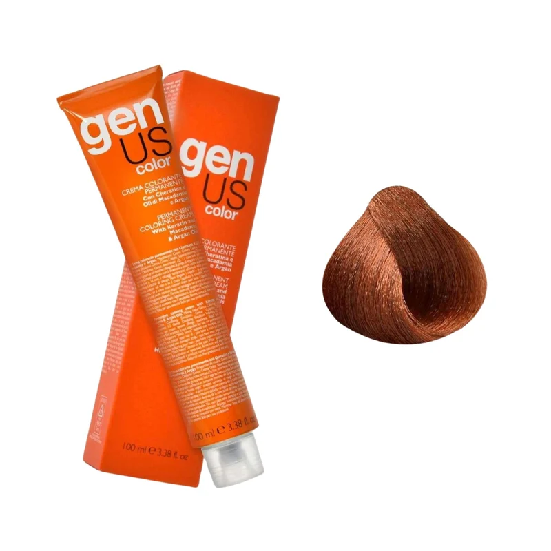 GenUs Color 8.4 Biondo Chiaro Rame - Crema Colorante Permanente - 100ml