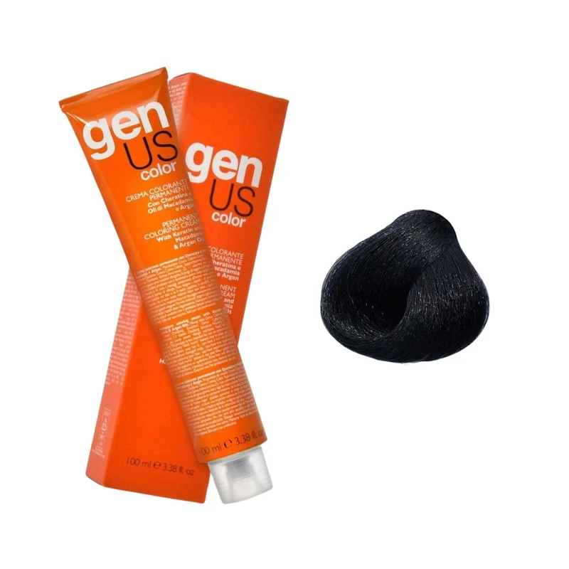 GenUs Color 1.10 Nero Blu - Crema Colorante Permanente - 100ml