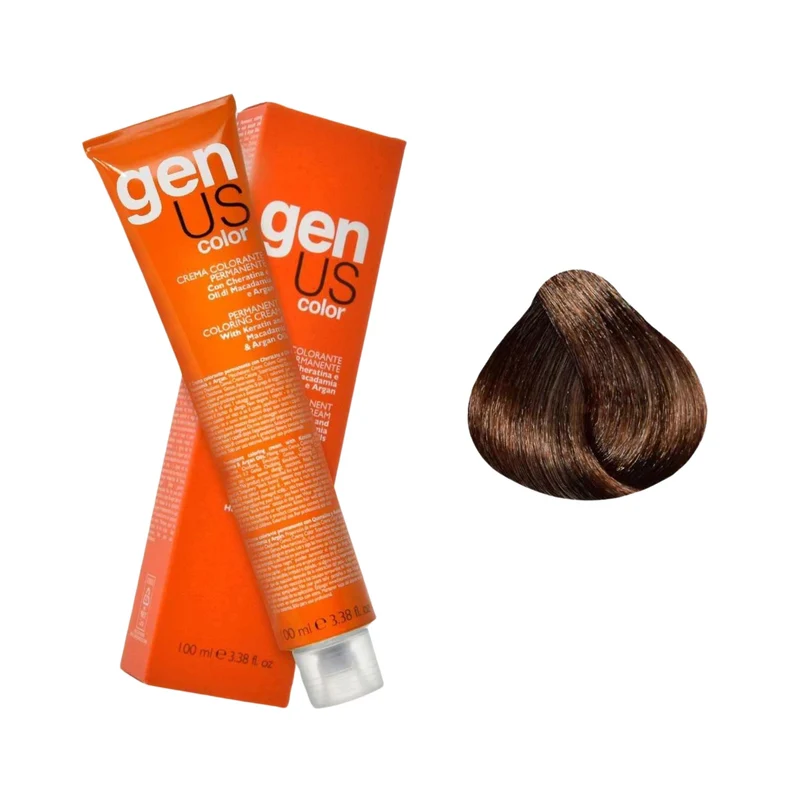 GenUs Color 8.003 Biondo Chiaro Naturale Caldo - Crema Colorante Permanente - 100ml
