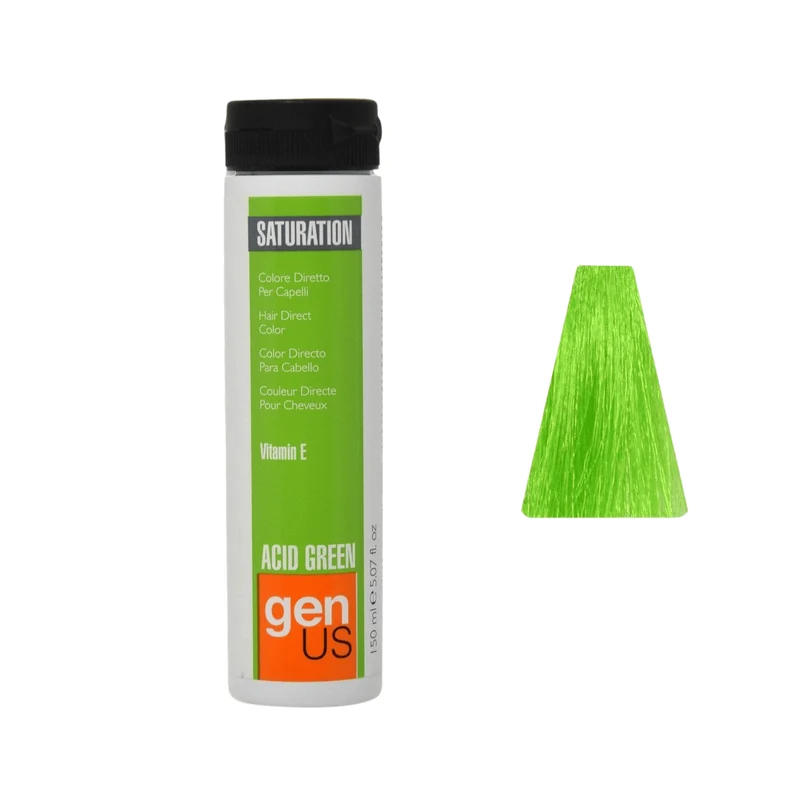 GenUs Saturation Acid Green Colore Diretto per Capelli in Gel - 150ml
