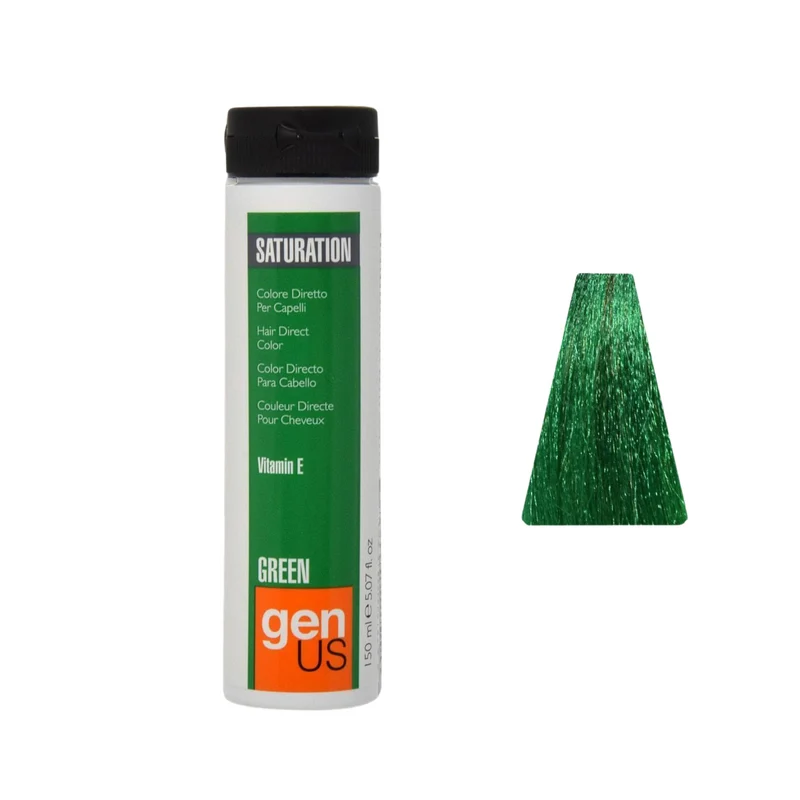 GenUs Saturation Green Colore Diretto per Capelli in Gel - 150ml
