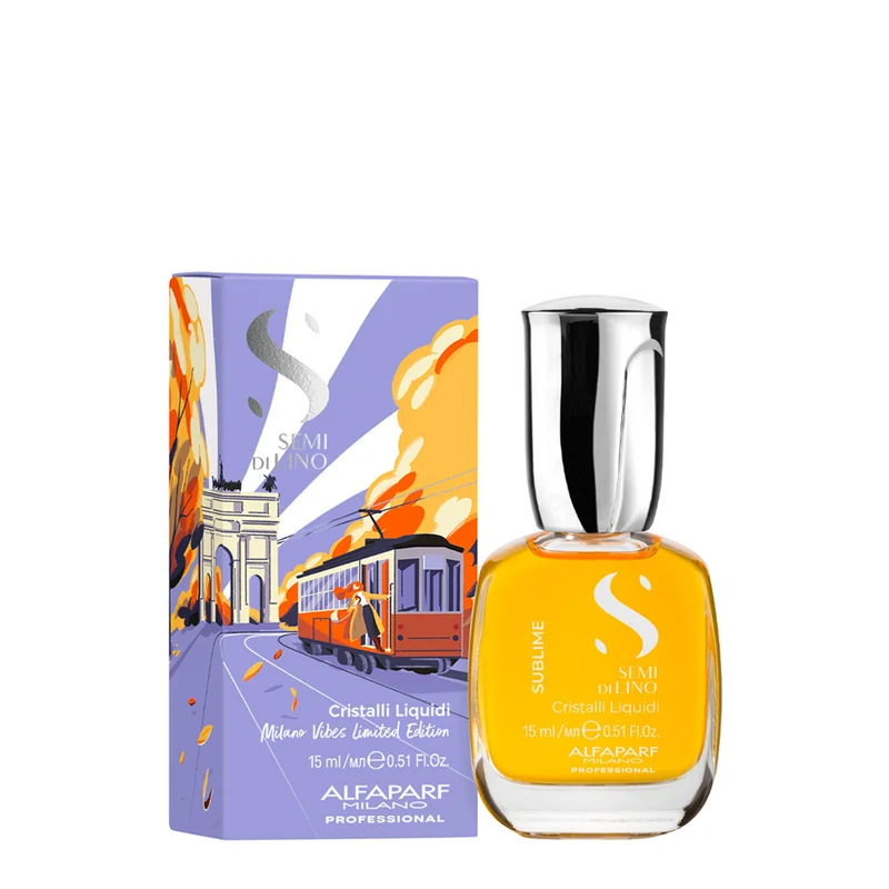 Alfaparf Milano Semi Di Lino Sublime Cristalli Liquidi Milano Vibes Lilac Limited Edition 15ml - siero illuminante