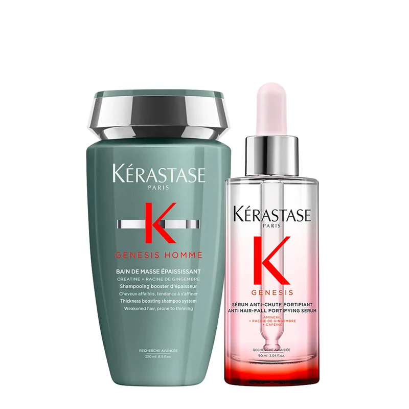 Kerastase Genesis Homme Bain Masse Epaississant 250ml Serum 90ml