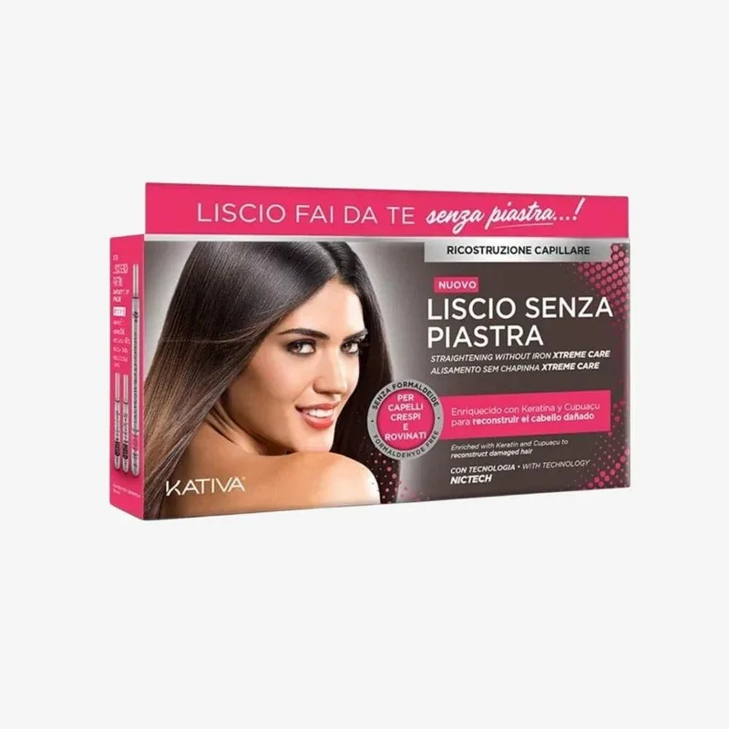 Kativa Kit Liscio Senza Piastra Ricostruzione Capillare