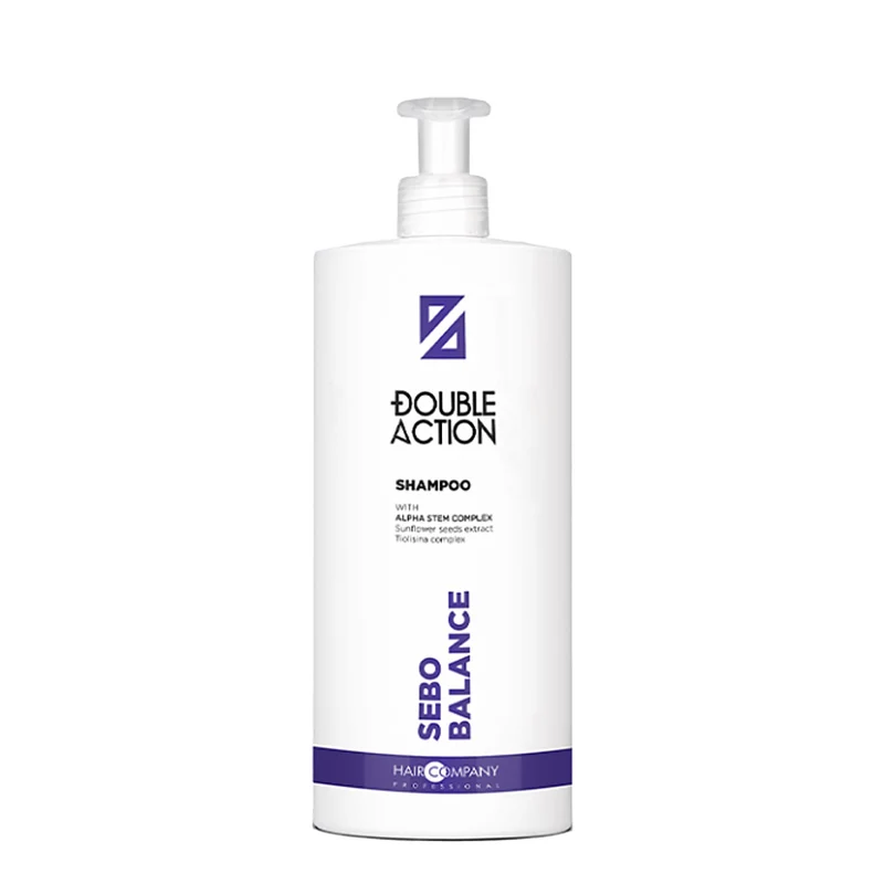 Hair Company Double Action Sebo Balance Shampoo 1000ml - Shampoo riequilibrante