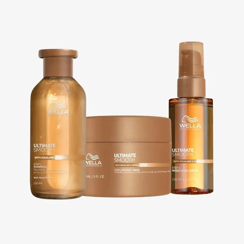 Wella Professionals Ultimate Smooth trio Kit anticrespo - trattamento
