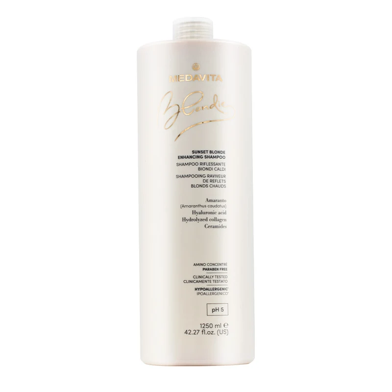 Medavita Blondie Sunset Blonde Enhancing Shampoo 1250ml - shampoo riflessante biondi caldi
